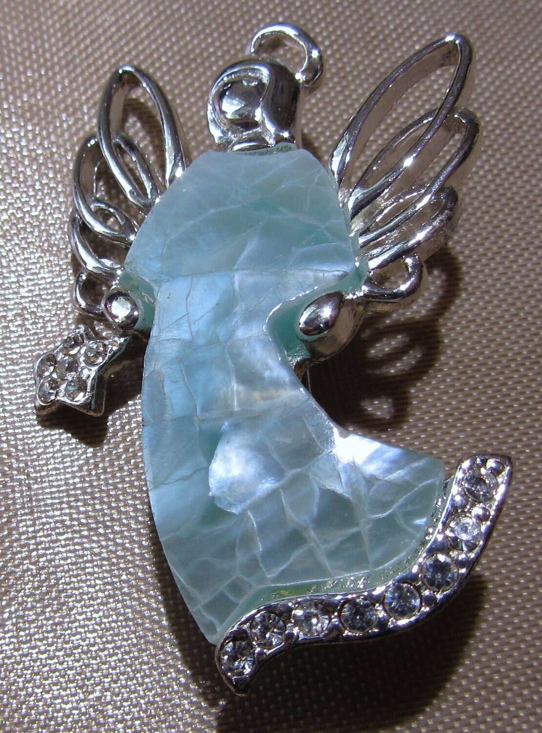 Liz Claiborne Vintage Jewelry Blue Angel Brooch by