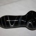 3 1/2 inch White and Black Glass Pipe