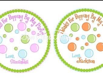 Bubble Party Favor Tags, Birthdays, Baby Showers DIY Printable File