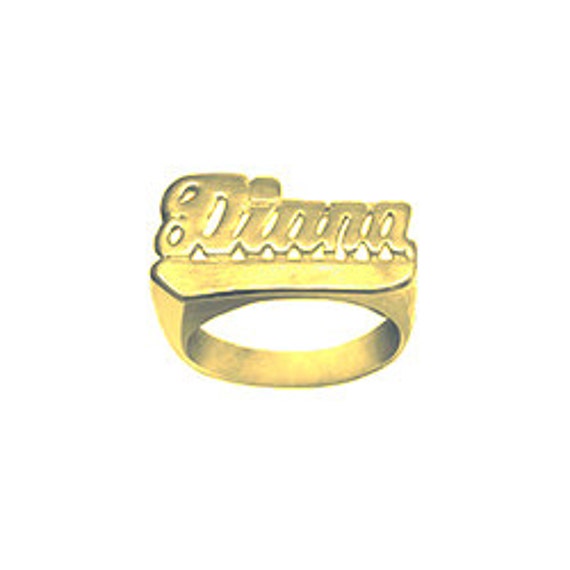 Name Ring 24K Gold Plated Sterling Silver Personalized Name