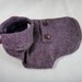 Dog tweed coat with fleece lining for small sized dog / burgundy (size: SS)