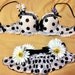 Cute black and white Polka Dot Lingerie Set small/medium