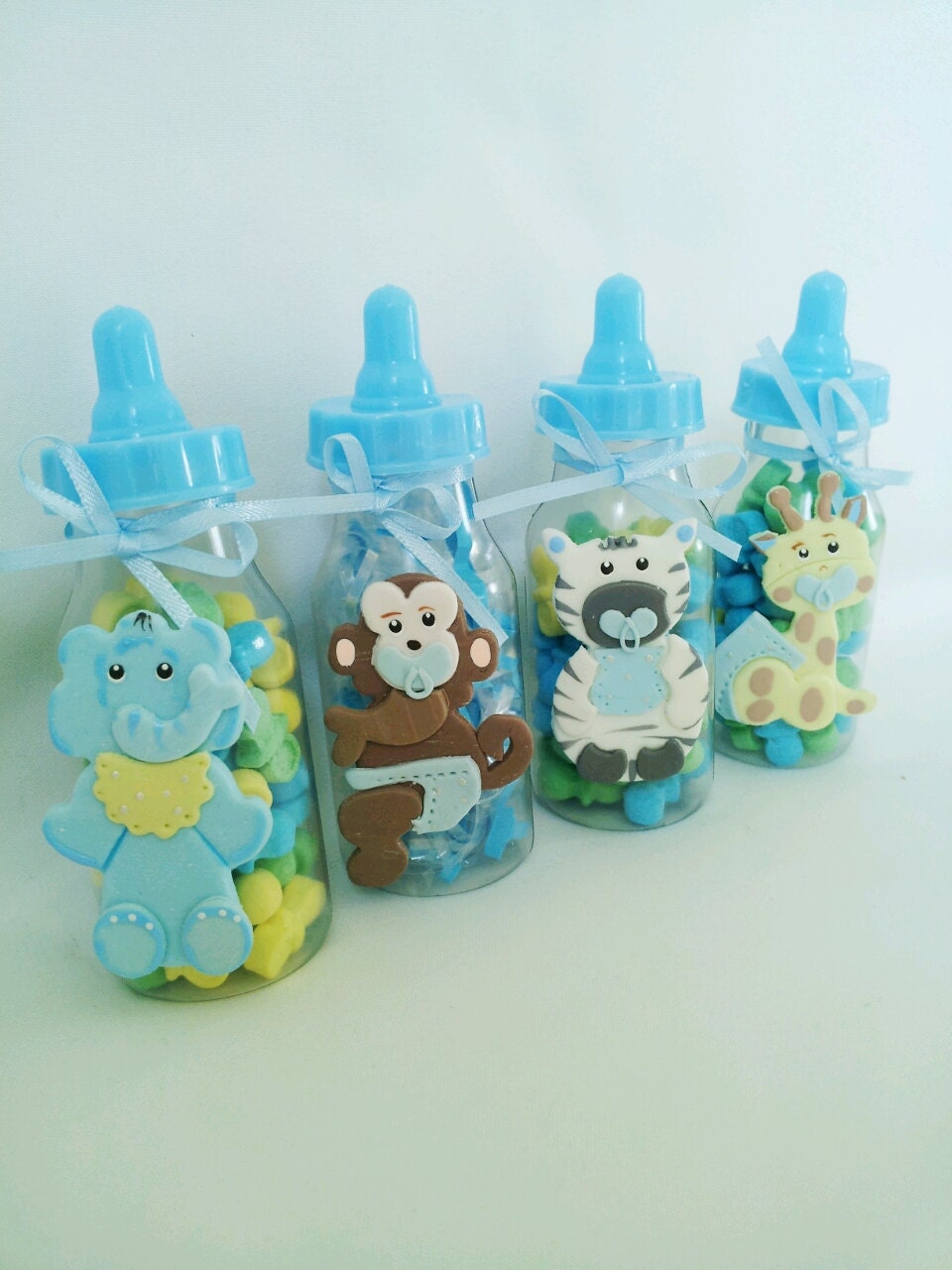 6 JUNGLE SAFARI party favor. Baby bottle by ForeverSweetfavors