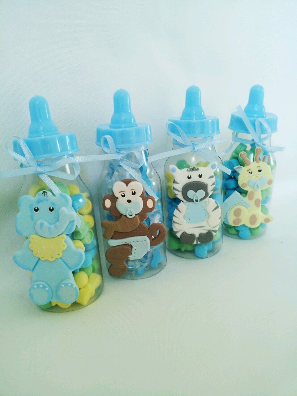 Items similar to 6 JUNGLE SAFARI party favor. Baby bottle party favor. Baby girl party favor 