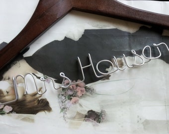 Sale Sale Sale Personalized bridal wedding comes with bow and jewel. Bridal Hanger ships in 21 days. No rush fee