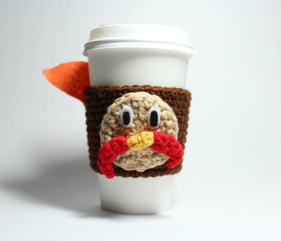 Turkey Coffee Cozy Thanksgiving Can Coffee Sleeve Animal