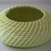 Upcycled Natural & Neon Baskets: Yellow / Coiled / Medium