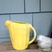 SALE-1940'S MCCOY Art Pottery Yellow Paneled Ice Lip Corn Wrap Pitcher Deco