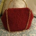 Hand knitted Felt Bag with detatchable shoulder Chain