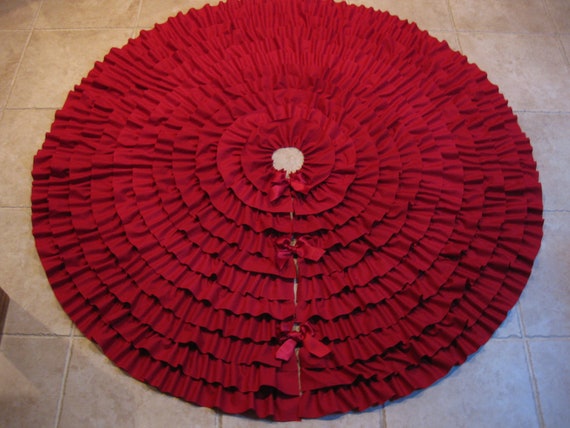 60 red ruffles tree skirt 60 red ruffles tree skirt