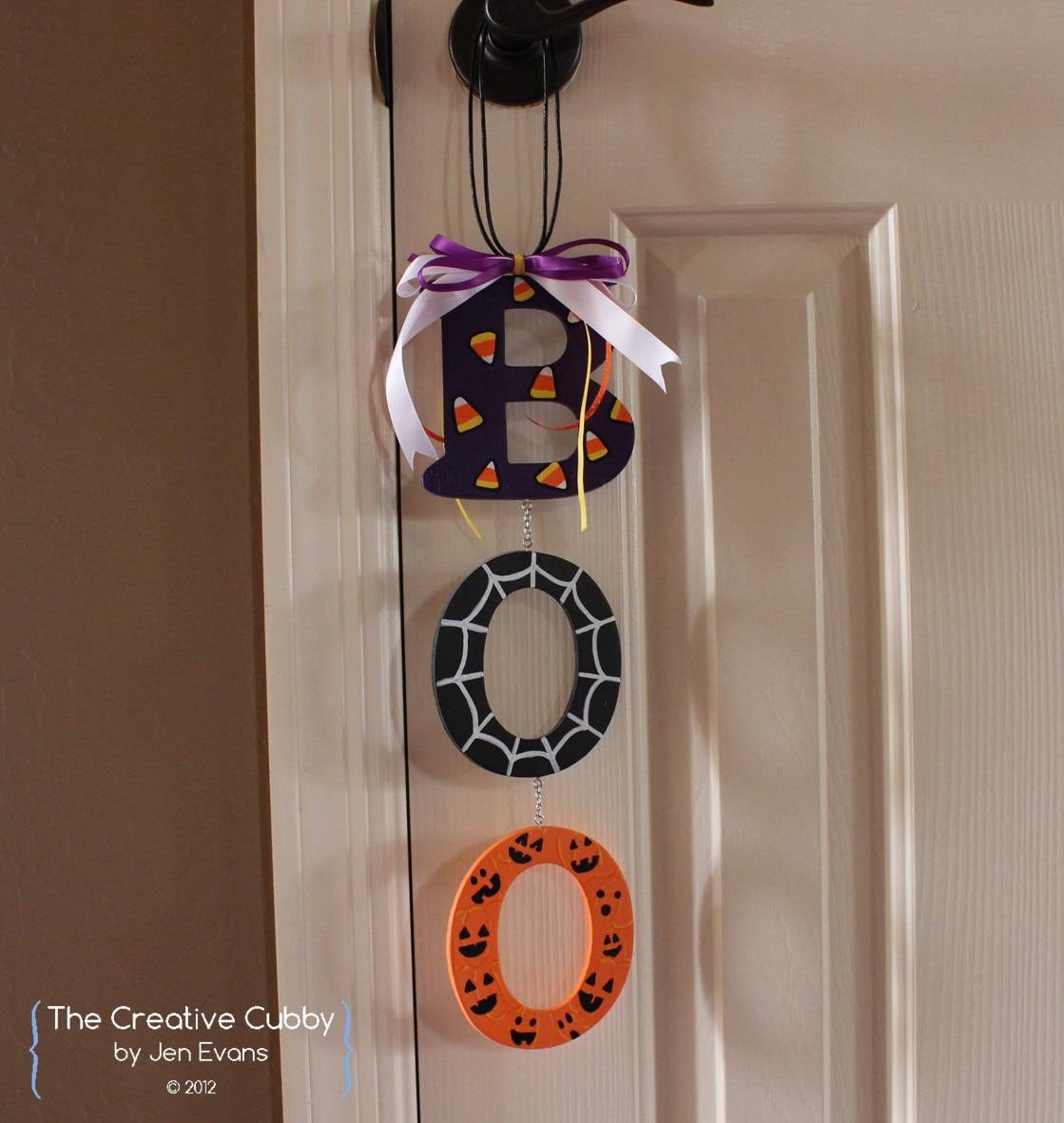 knob door hangers wood on by Boo Etsy Door Hanger TheCreativeCubby Wood