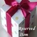 Reserved for Lauren