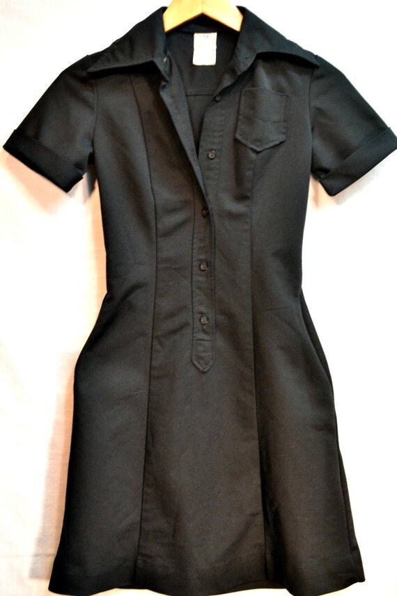 black waitress dress
