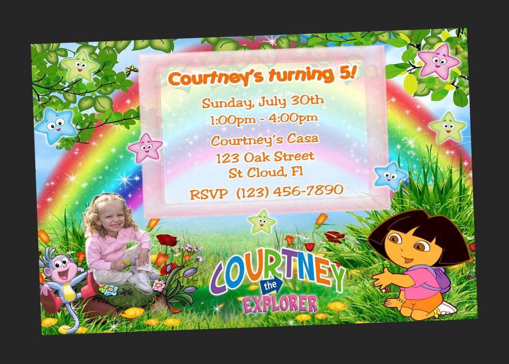 Diy Dora The Explorer Invitations 8