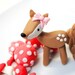 Woodland DEER fondant cake topper - 1 qty deer great for birthday party cake or cupcake toppers