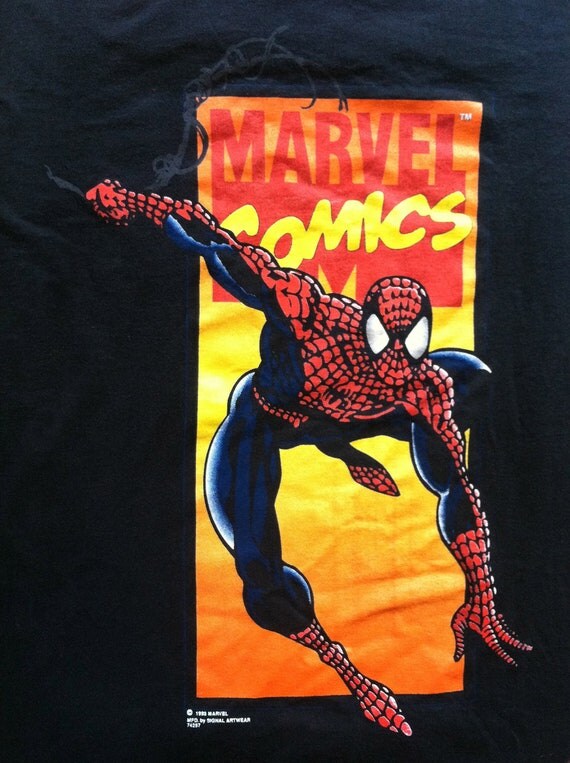 Vintage SPIDERMAN Tshirt/ Original 90s Marvel by sweetVTGtshirt