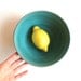 serving large ceramic bowl - glazed pottery - wheel thrown bowl - turquoise mat bowl - ready to ship