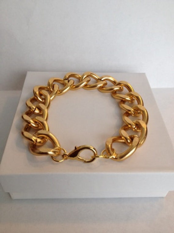 Chunky Gold Chain Bracelet by ByJGolden on Etsy