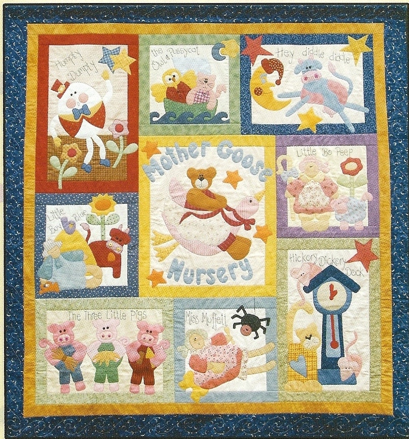 10 APPLIQUE NURSERY RHYME Patterns Mother Goose Nursery