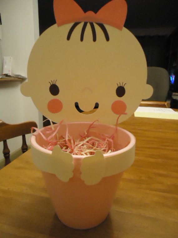 Items similar to Baby Shower Clay Pot Centerpieces on Etsy