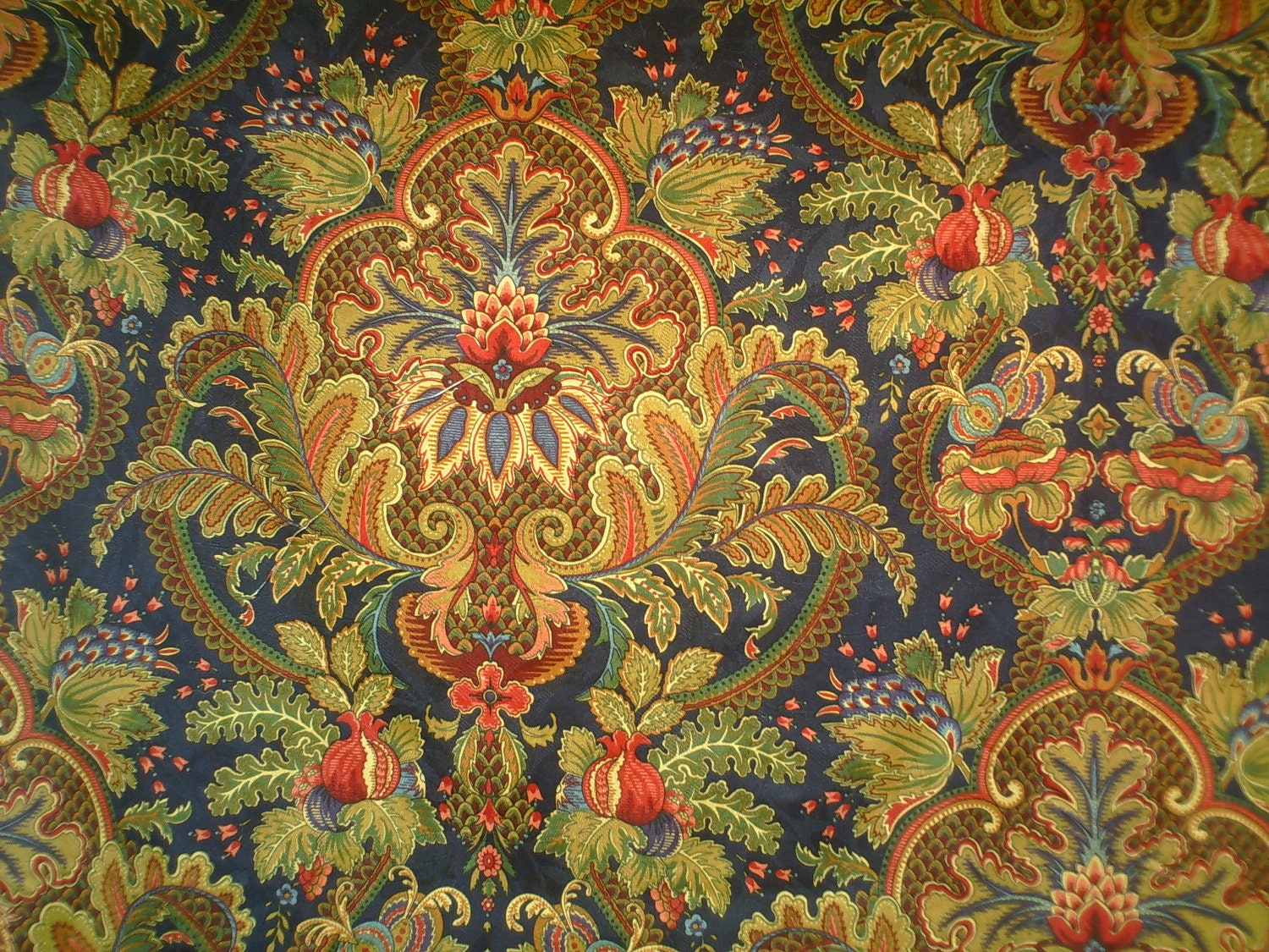 Paisley medallion Royal fabric by Raymond Waites 1.3 yards x