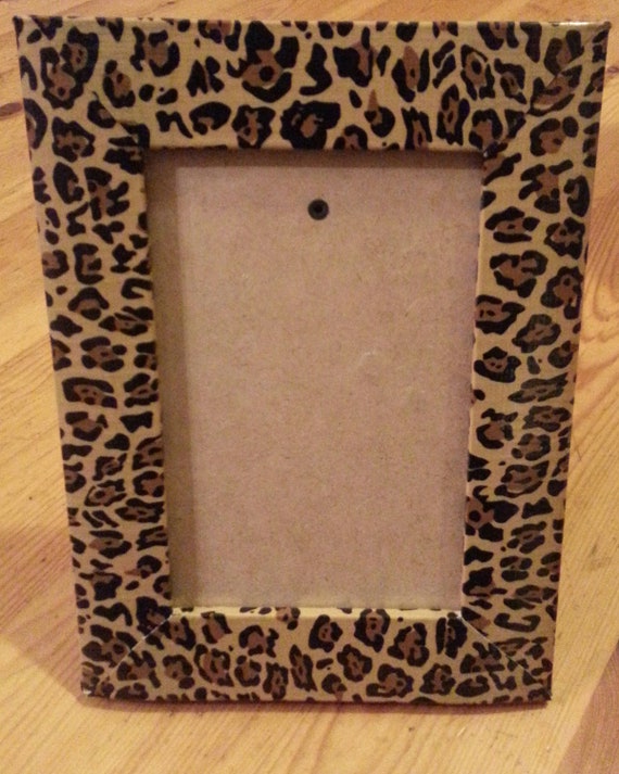 animal print frame 4x6 by BeeMyCustomCrafts on Etsy