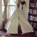 Canvas Teepee with Window and Bamboo Poles