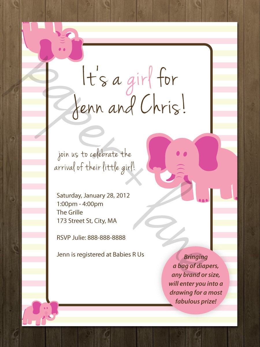 It's a girl baby shower invitation digital by PaperANDLane ...