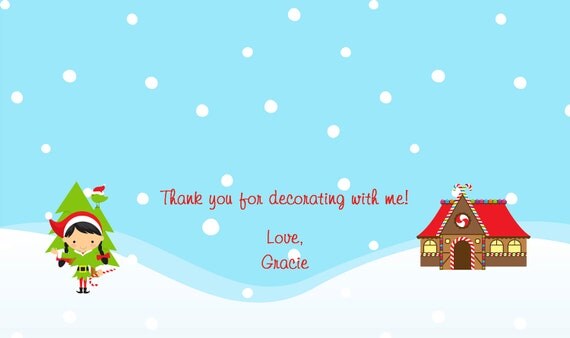 Printable Gingerbread House Treat Bag Topper Il_570xn