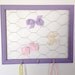 SALE Purple Chicken Wire Frame Hair Bow and Clip Organizer Jewelry Holder Memo Board Recipe Card Holder