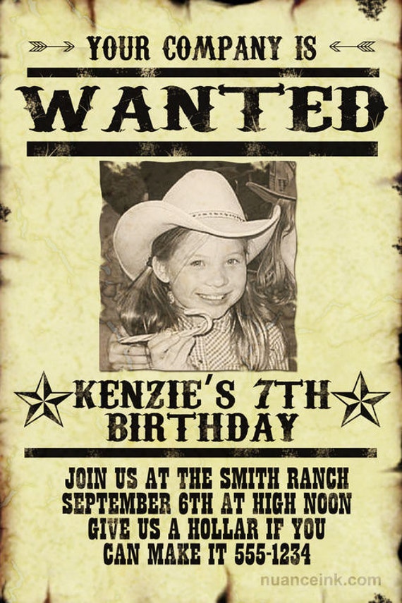 Invitation Anniversaire Wanted