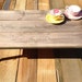 upcycled rustic wood coffee table, metal base, recycled wood