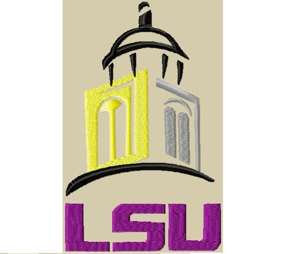 Items similar to LSU logo Embroidery Design on Etsy