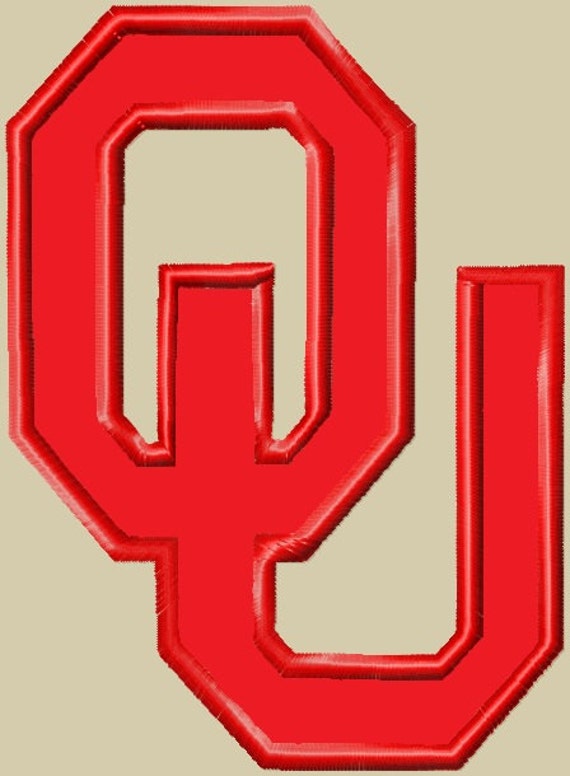 Items similar to Oklahoma University logo Fill and Applique Embroidery Design on Etsy