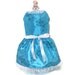 Dog Dress, Blue Taffeta and Sequins