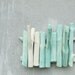 Mint branch wall hanging wooden hook ombre shabby chic jewelry organizer housewares kitchenwares key holder by Victor Baymut under 50