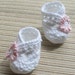 Number 1-39 KNITTING PATTERN Booties with an X-strap for a Girl 0-3, 3-6, 6-9 months