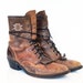 Vintage Justin Navajo Lace-up Leather Boots 8 1/2
