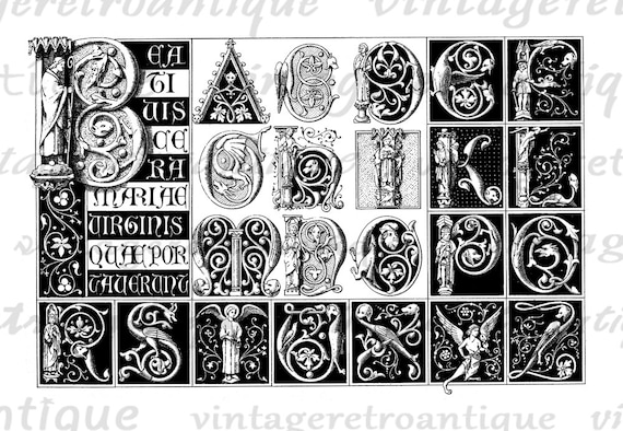 vintage alphabet clip art - photo #49