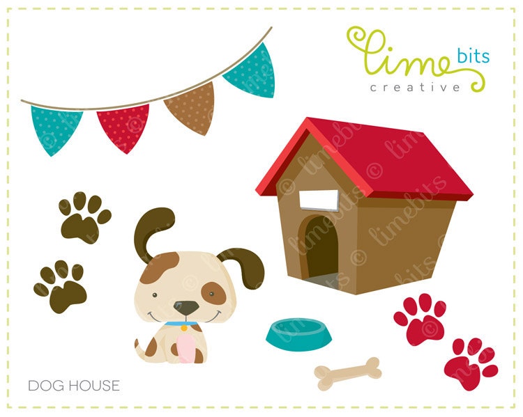 dog in doghouse clipart - photo #29