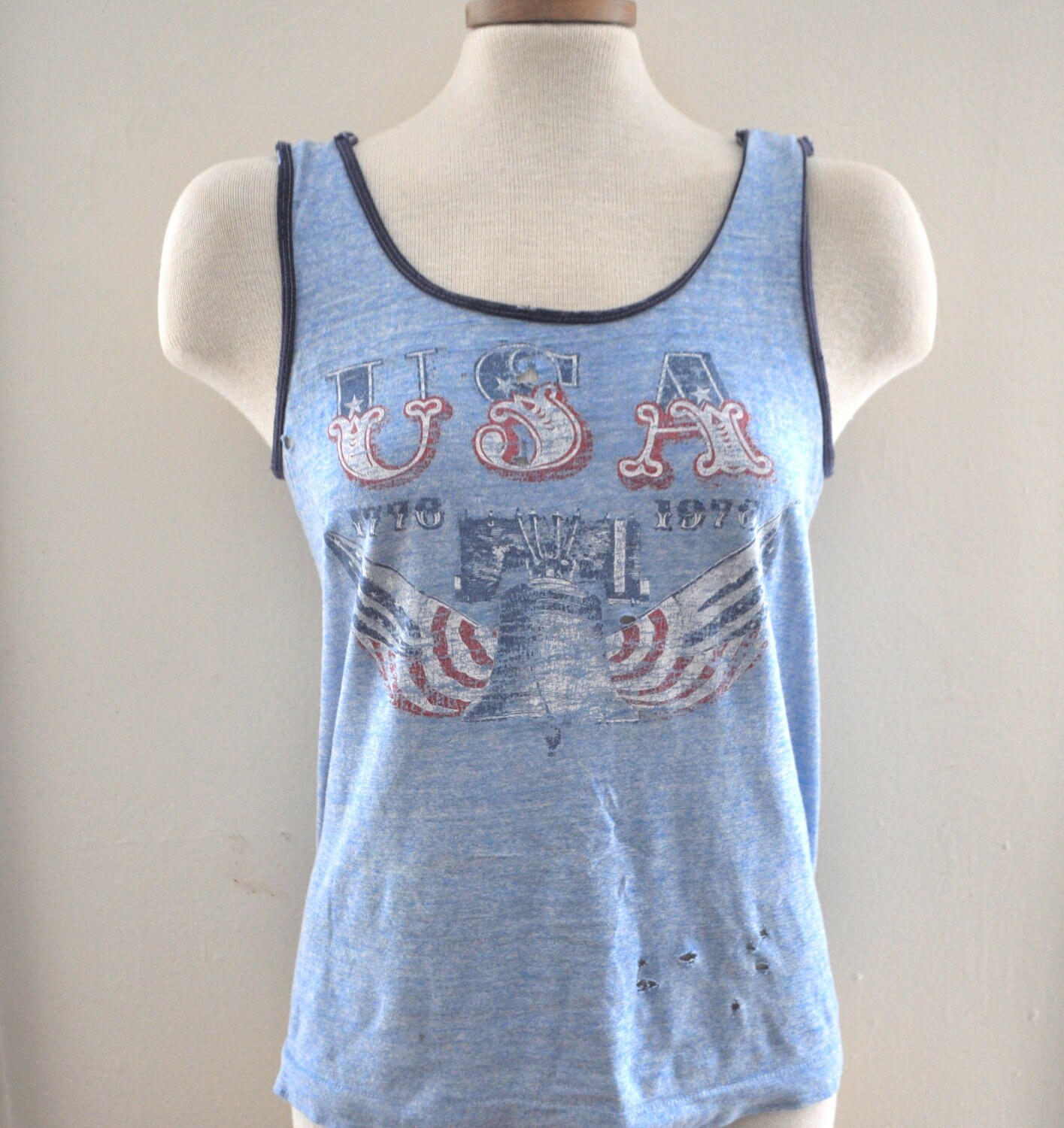 Charming 1970's USA tank Top