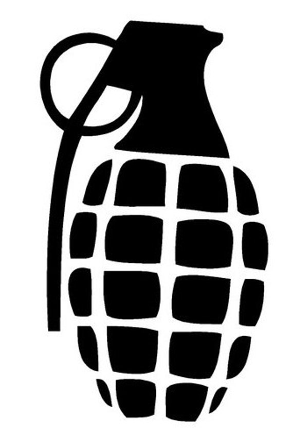 Grenade Vinyl Decal Sticker by TheVinylSweatshop on Etsy