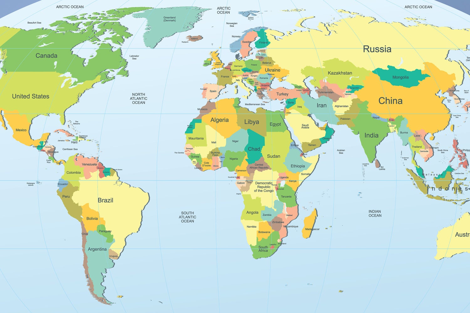 World map 2023. Карта мира. World Map.