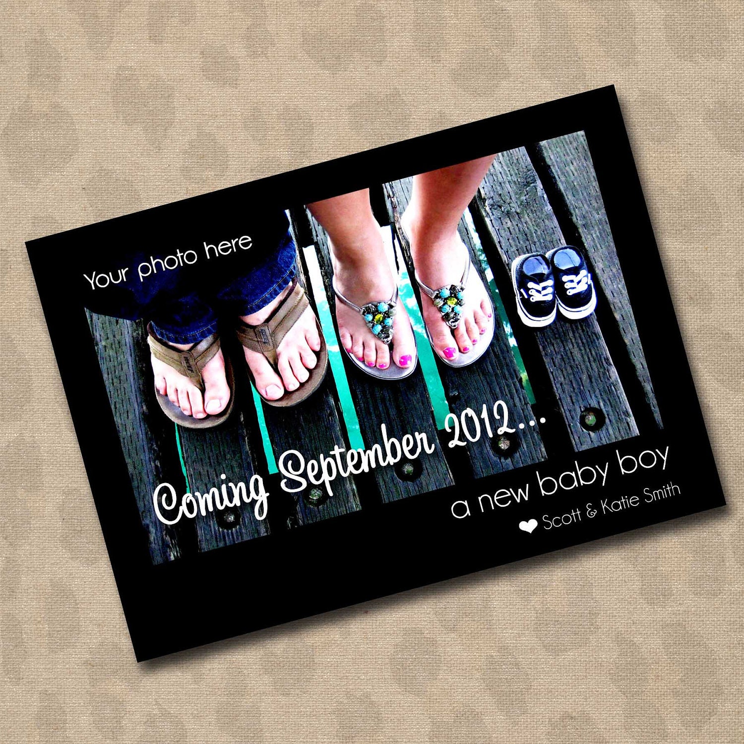 Download Pregnancy Announcement Photo Card Digital by OakleyCustomDesigns