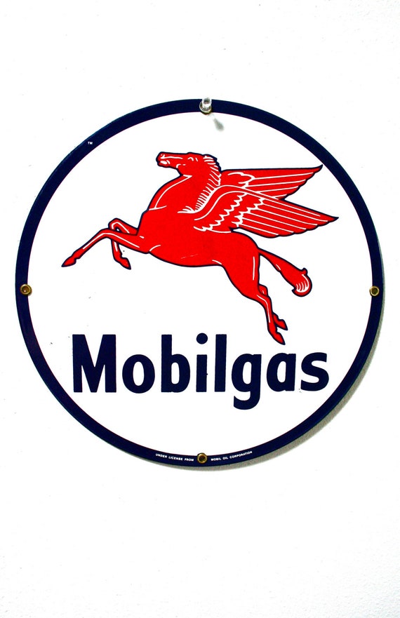 FREE SHIPPING Mobil  Gas Metal Sign