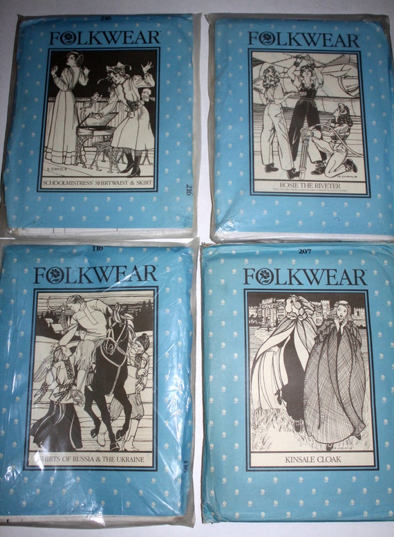 FOLKWEAR patterns 24 patterns Unused collection vintage by RetroTO