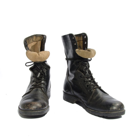 Items similar to 1980 Military Issued Combat Boots Mens Black Army ...
