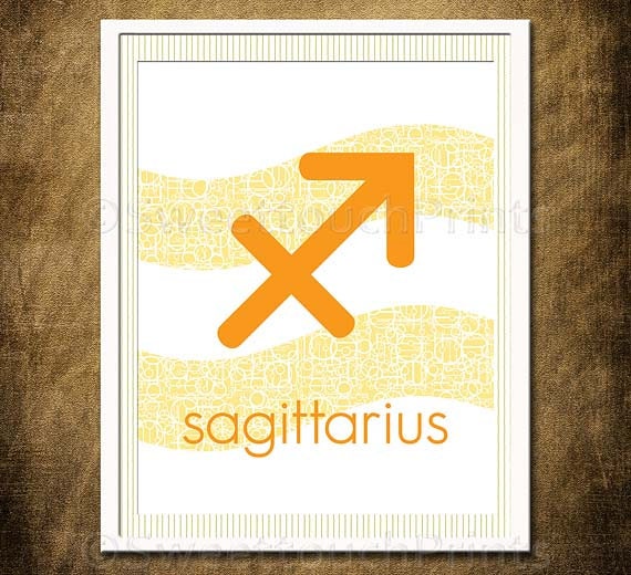 Zodiac sign art print Sagittarius 8x10 by SweettouchPrints