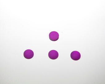 4 pcs. Polaris Cabochons / 12 mm / frosted / purple PC05-12