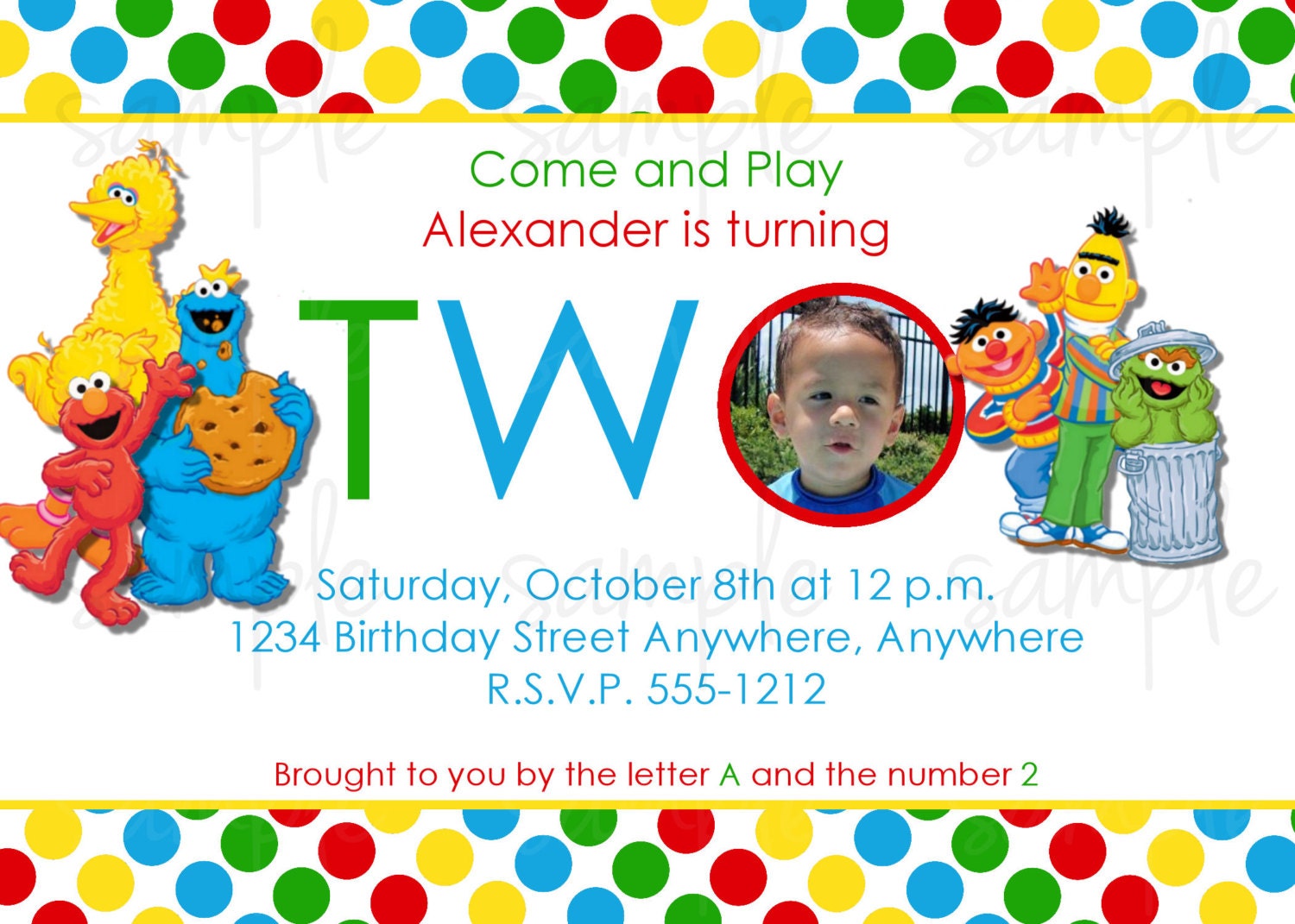 Sesame Street Birthday Invitations 8